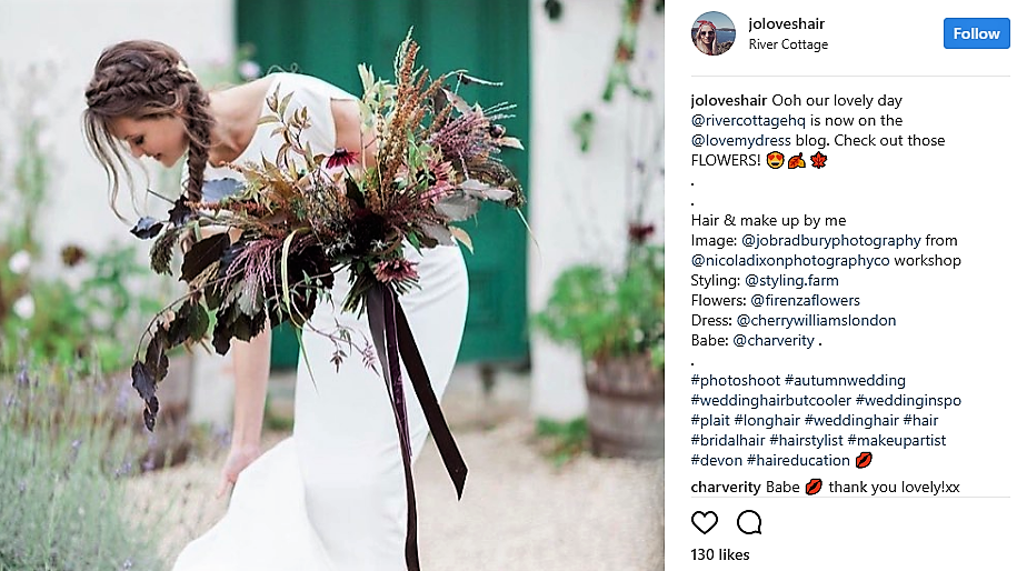 Jo Irving Instagram Wedding Hair All Star and creative director at Lovehair & Co